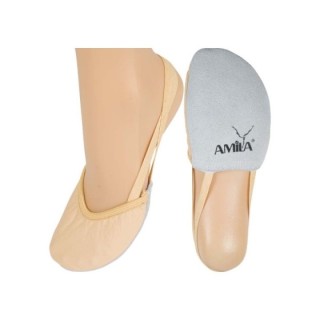 Παπούτσια Ρυθμικής Γυμναστικής Μύτης Δερμάτινα Μπεζ, Νο39