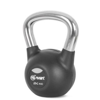 Kettlebell Rubber Cover Cr Handle 24 kg – Μαύρο