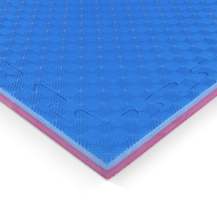 Δάπεδο Προστασίας EVA Διαμάντι 100x100cm 2,5cm Κόκκινο-Μπλε