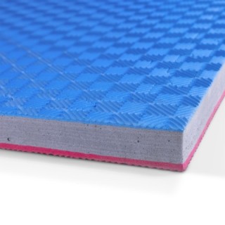 Δάπεδο Προστασίας EVA Διαμάντι 100x100cm 2,5cm Κόκκινο-Γκρι-Μπλε