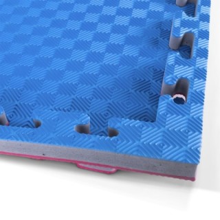 Δάπεδο Προστασίας EVA Διαμάντι 100x100cm 2,5cm Κόκκινο-Γκρι-Μπλε