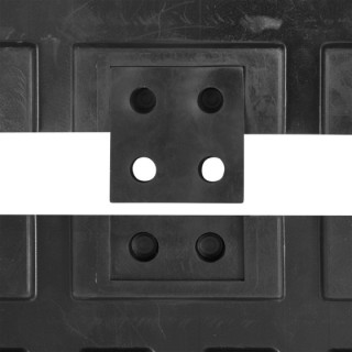 Λαστιχένιο Πάτωμα Original Πλακάκι 100x100cm 15mm Μαύρο