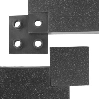 Λαστιχένιο Πάτωμα Original Πλακάκι 100x100cm 15mm Μαύρο