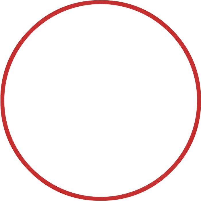 Χούλα Χουπ HQ 80cm - Φ19mm - 330gr, Κόκκινο