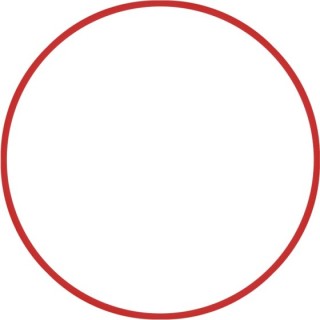 Χούλα Χουπ HQ 80cm - Φ19mm - 330gr, Κόκκινο