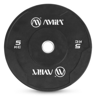 Δίσκος AMILA Black W Bumper Slim 50mm 5Kg