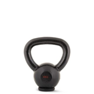 Kettlebell Cast Iron Rubber Base 4 kg - Μαύρο