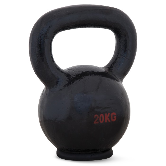 Kettlebell Cast Iron Rubber Base 20 kg - Μαύρο