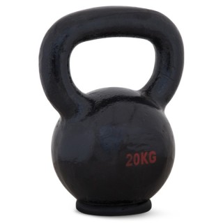 Kettlebell Cast Iron Rubber Base 20 kg - Μαύρο