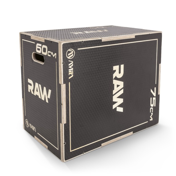 Πλειομετρικό Κουτί Plyo Box Raw Tempo 50x60x75 cm - Μαύρο