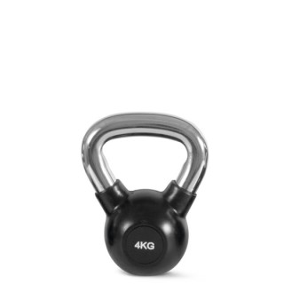Kettlebell Rubber Cover Cr Handle 4 Kg - Μαύρο