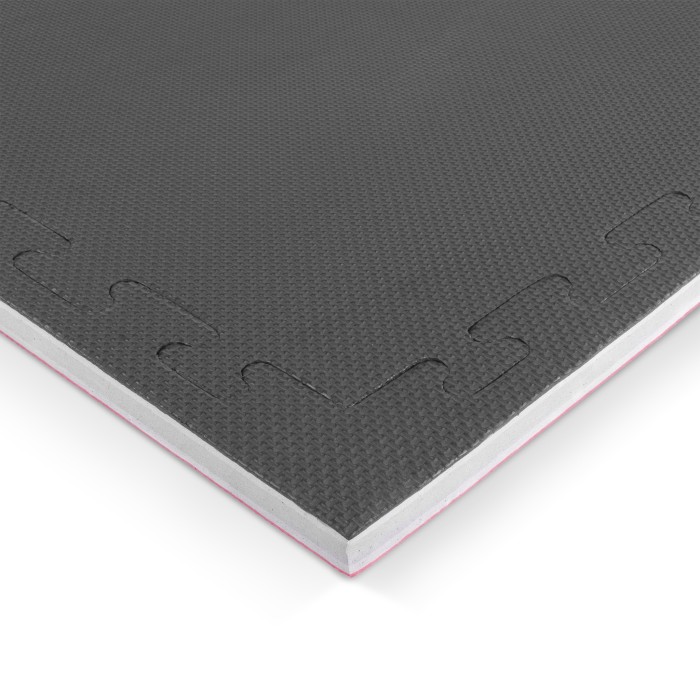 Δάπεδο Προστασίας EVA Tatami 100x100cm 2cm Κόκκινο-Γκρι-Μαύρο