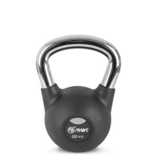 Kettlebell Rubber Cover Cr Handle 12 kg – Μαύρο