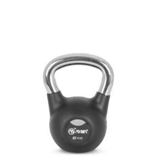 Kettlebell Rubber Cover Cr Handle 6 kg – Μαύρο