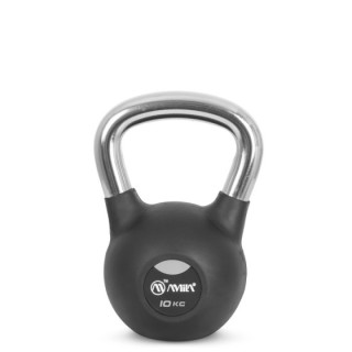 Kettlebell Rubber Cover Cr Handle 10 kg – Μαύρο