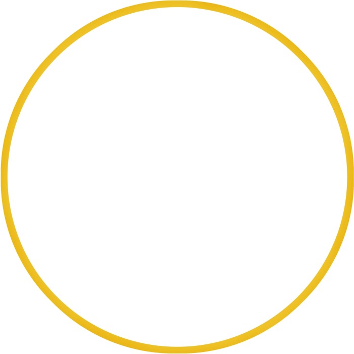 Χούλα-Χουπ HQ 70cm - Φ19mm - 280gr, Κίτρινο