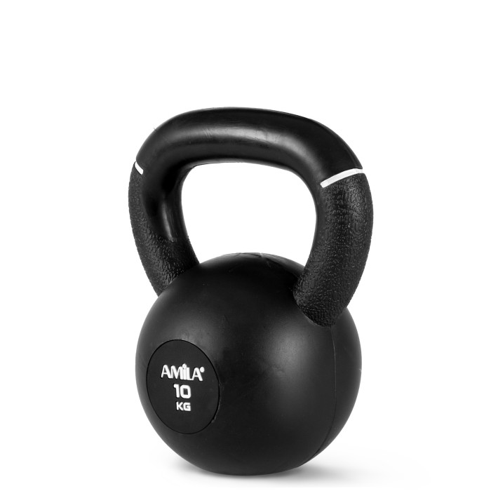 Kettlebell Original Rubber 10 kg - Μαύρο / Λευκό