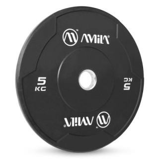 Δίσκος AMILA Black W Bumper Slim 50mm 5Kg