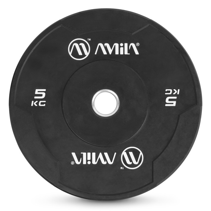 Δίσκος AMILA Black W Bumper Slim 50mm 5Kg
