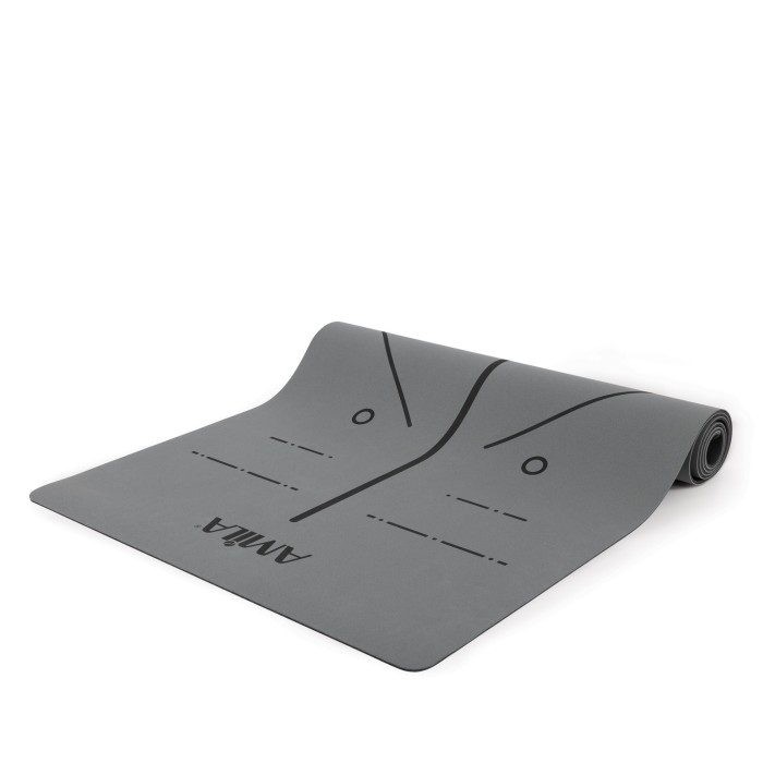 Στρώμα Yoga Pilates Trinity PU 183x65x0,4 cm - Graphite Grey