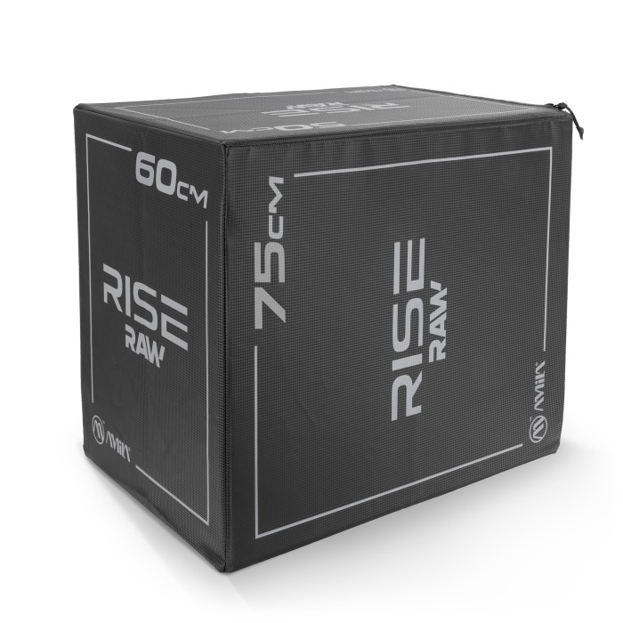Πλειομετρικό Κουτί Plyo Box Raw Rise 50x60x75 cm - Μαύρο