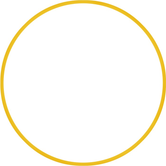 Χούλα Χουπ HQ 80cm - Φ19mm - 330gr, Κίτρινο