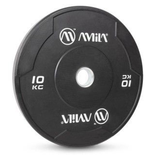 Δίσκος AMILA Black W Bumper Slim 50mm 10Kg